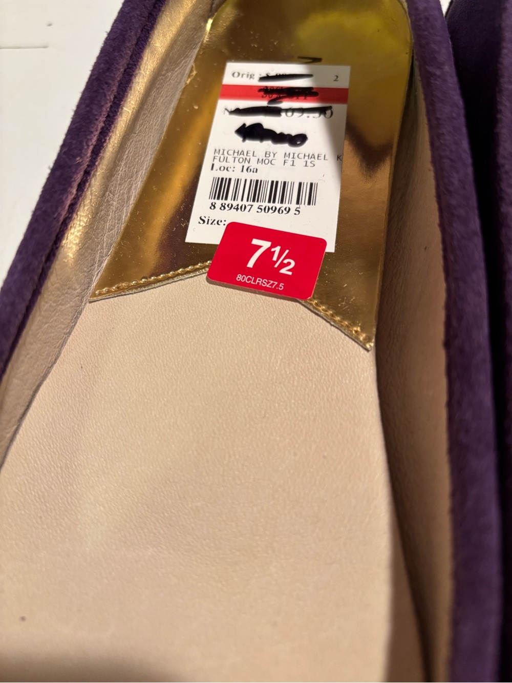 Michael Kors Purple Suede MK Logo Ballet Flats - Picture 7 of 7
